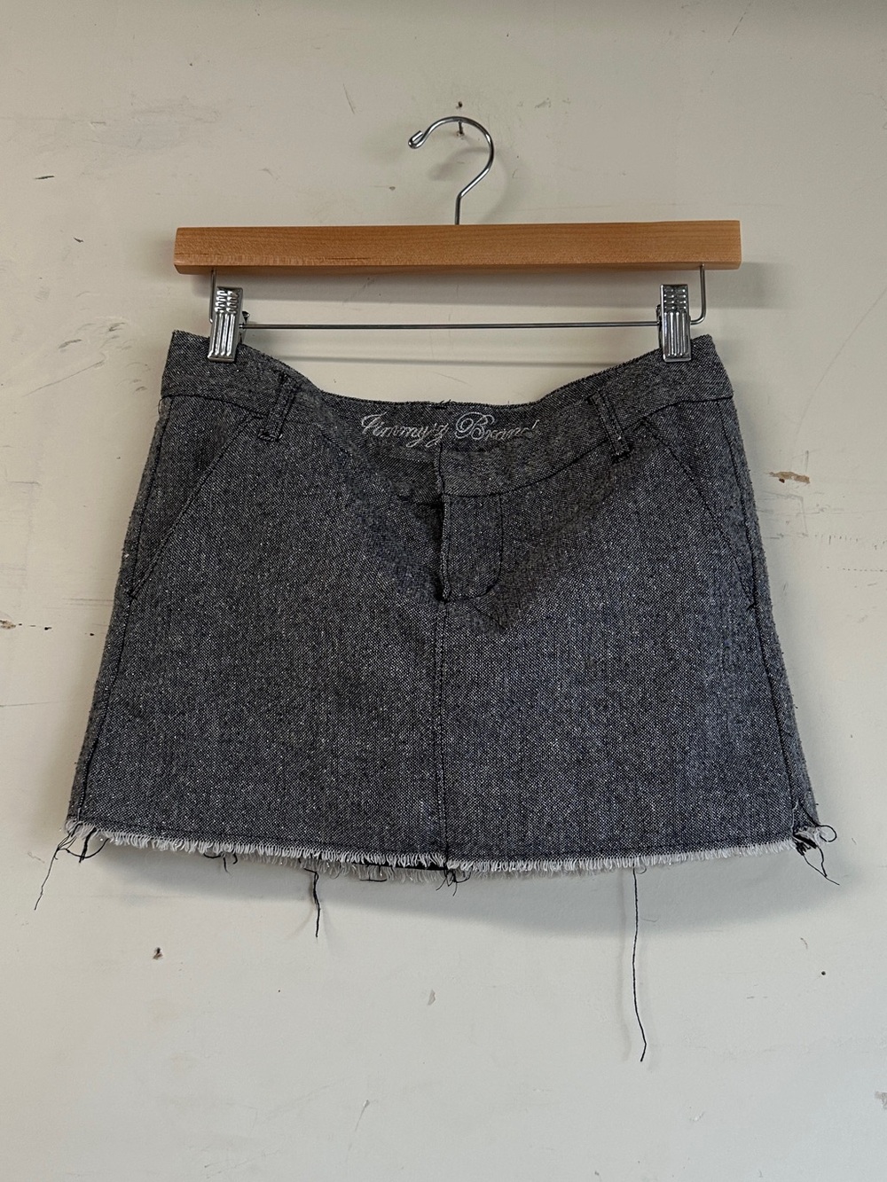 Vintage y2k grey denim mini skirt grunge mall goth Jimmyz